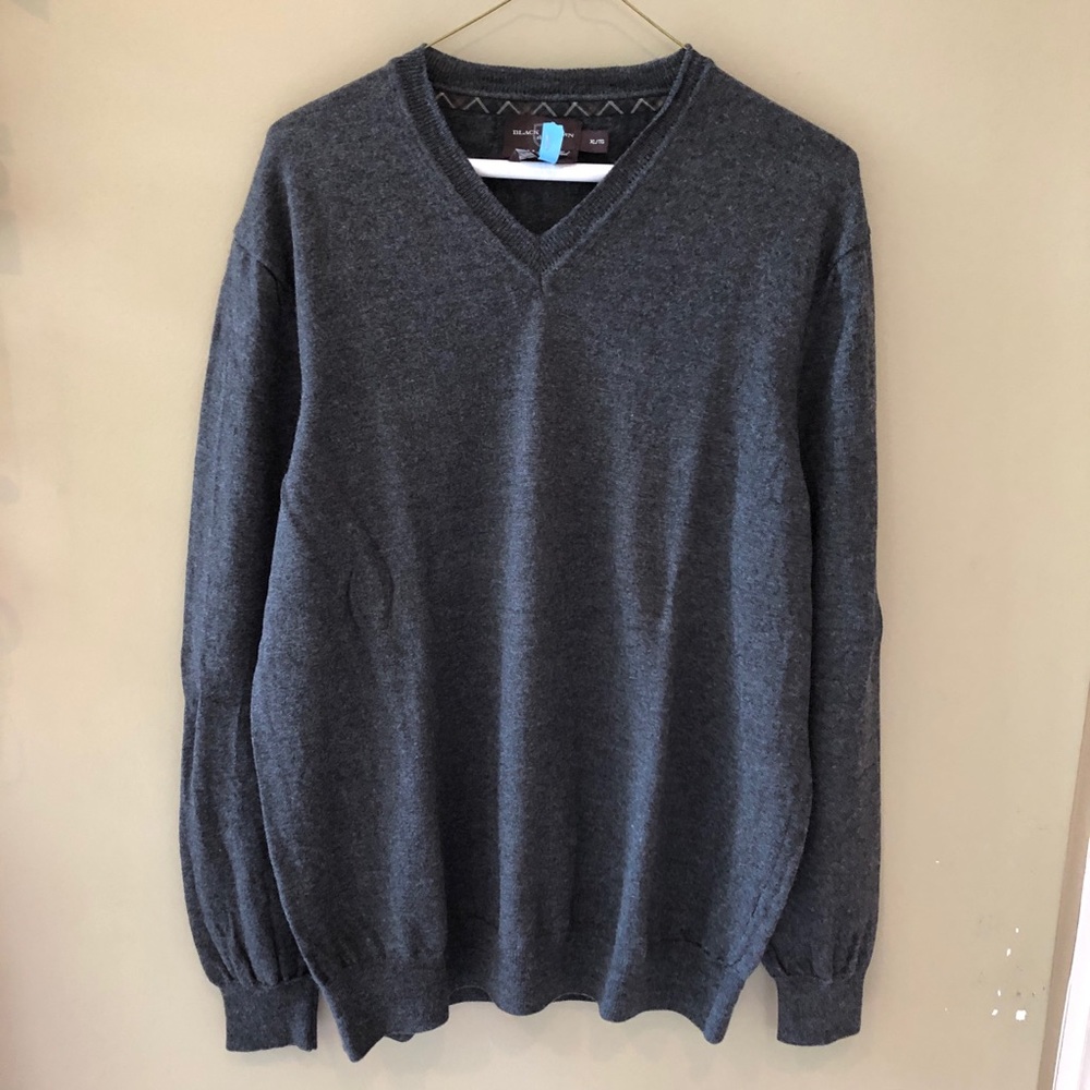Black and Brown 1826 Grey Knit Sweater men’s
